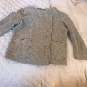 Banana Republic gray wool wide collar blazer